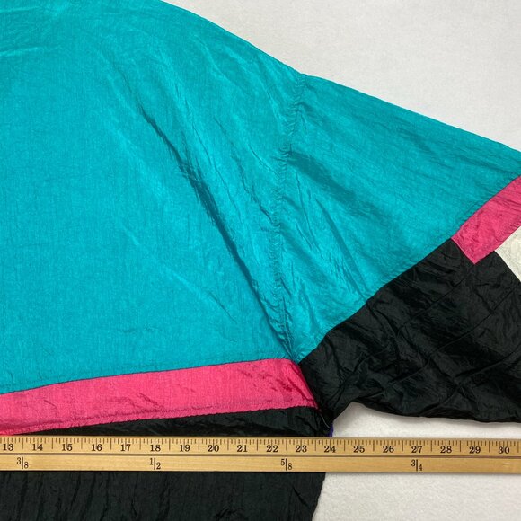 Vintage Pierre Cardin Jacket Mens M Multicolor Nylon Running 90s Windbreaker - Picture 12 of 14
